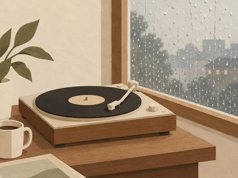 雨天的旧唱片 配图